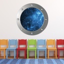 Blue Galaxy Space NASA Porthole Wall Sticker