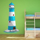 Blue Lighthouse Nautical Wall Sticker