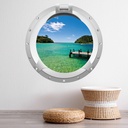 Blue Ocean Porthole 3D Wall Sticker