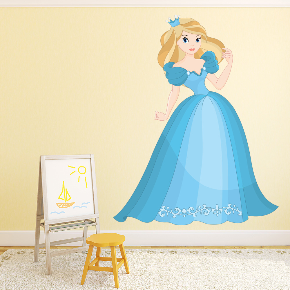 Blue Princess Wall Sticker