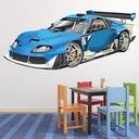 Blue Race Car Wall Sticker Wall Sticker