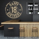 18th Birthday Badge Novelty Party Wall Sticker