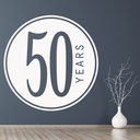 50th Birthday Badge Novelty Party Wall Sticker