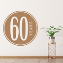 60th Birthday Badge Novelty Party Wall Sticker