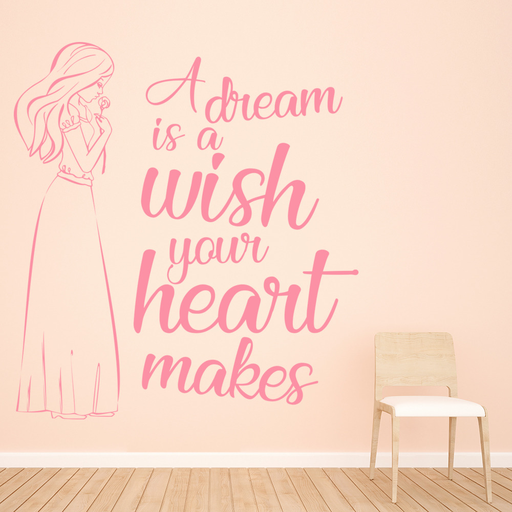 A Dream Is A Wish Fairytale Quote Wall Sticker