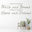 A House Is Made Family Quote Wall Sticker