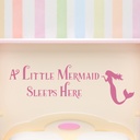 A Little Mermaid Sleeps Here Nursery Wall Sticker