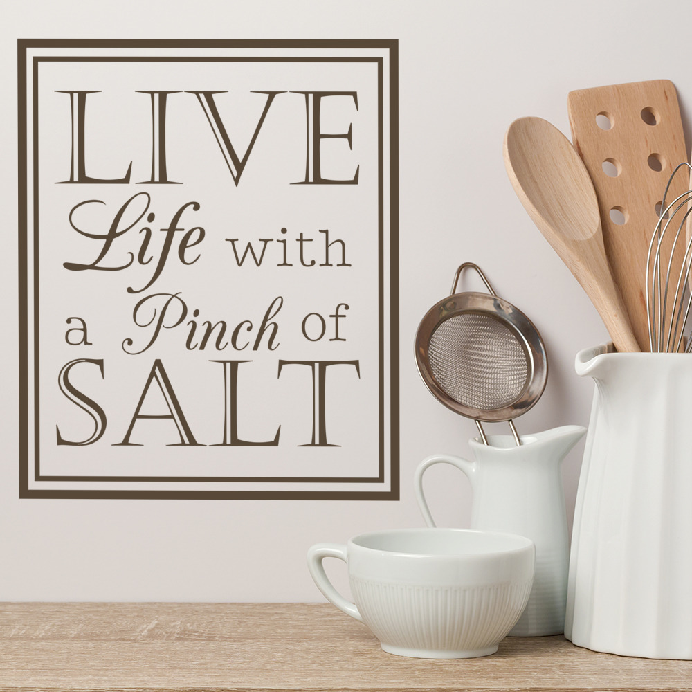 A Pinch of Salt Kitchen Quote Wall Sticker