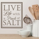 A Pinch of Salt Kitchen Quote Wall Sticker