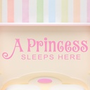 A Princess Sleeps Here Nursery Quote Wall Sticker - Mod1