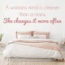 A Womans Mind Funny Quote Wall Sticker