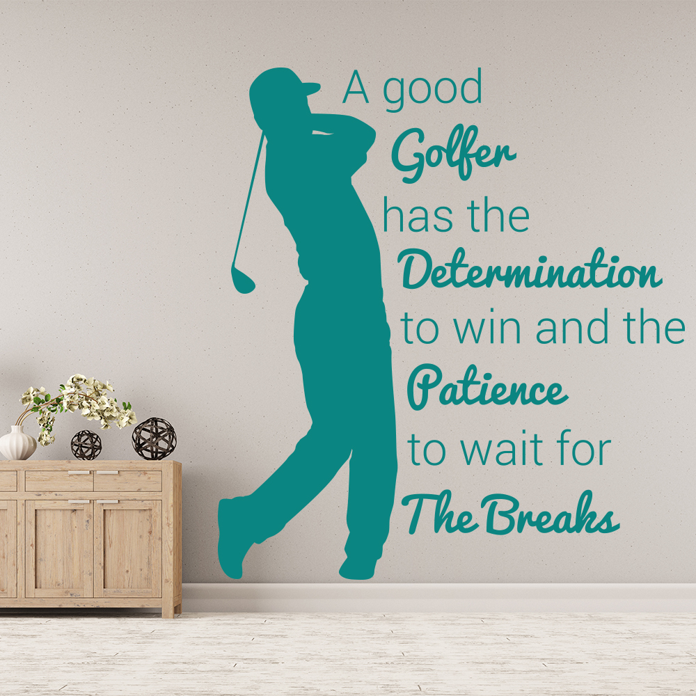 A good golfer Golf Quote Wall Sticker