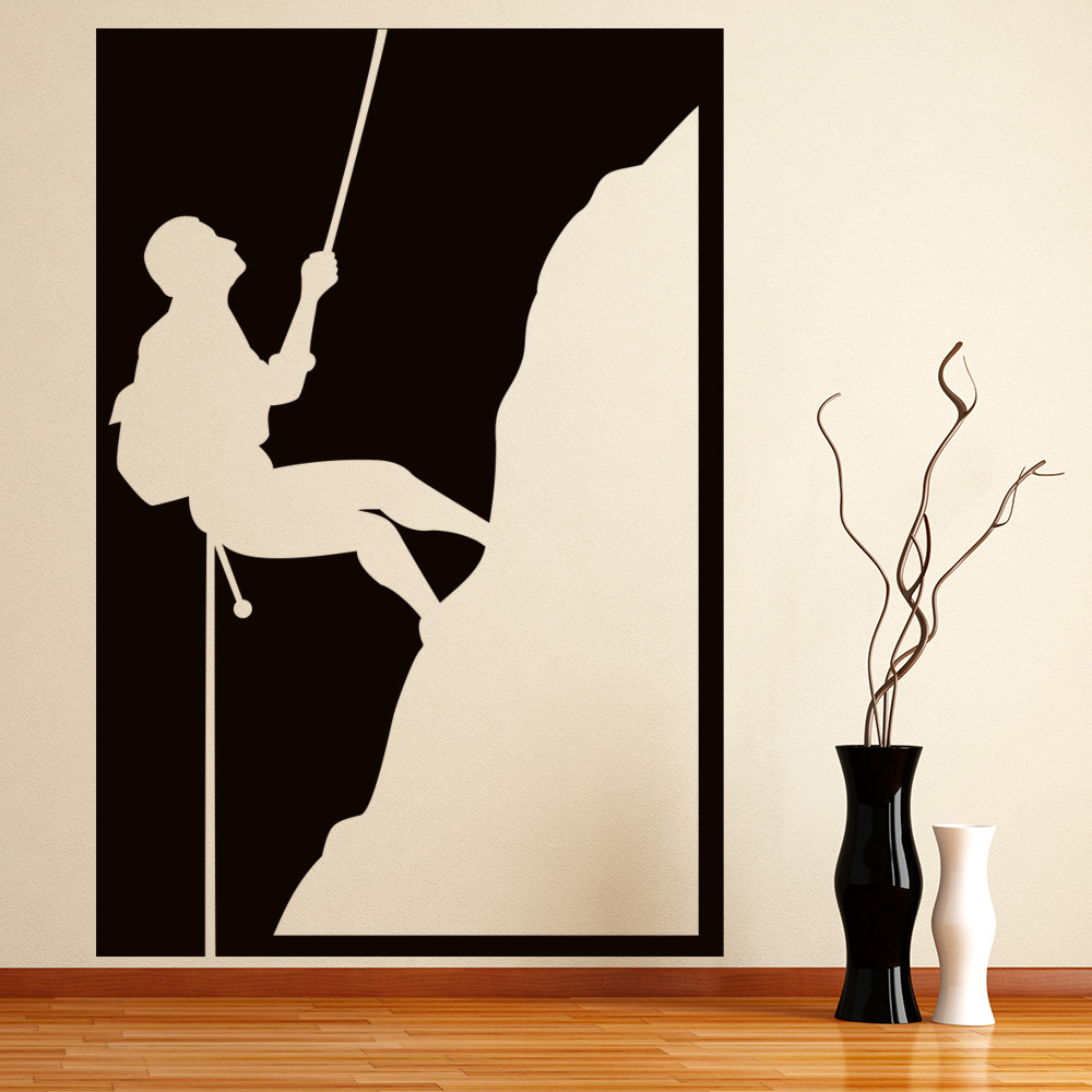 Abseiling Rock Climbing Wall Sticker