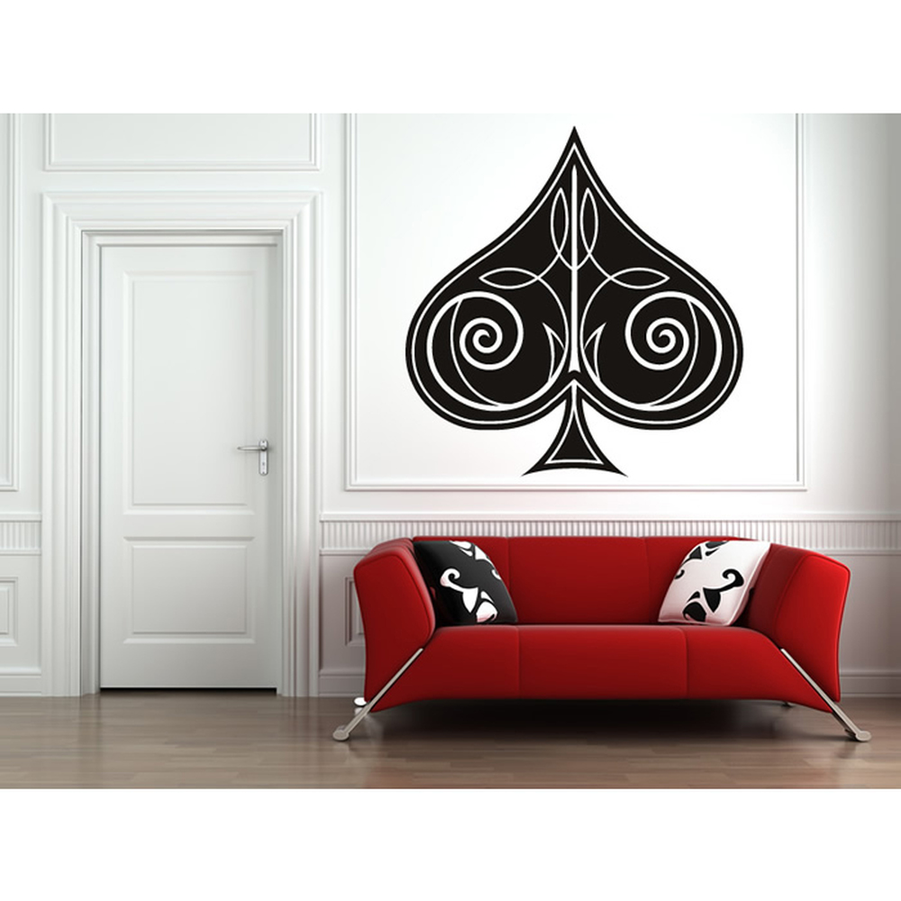 Ace Of Spades Card Games Wall Sticker - Mod1