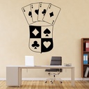 Ace Shield Card Games Poker Wall Sticker