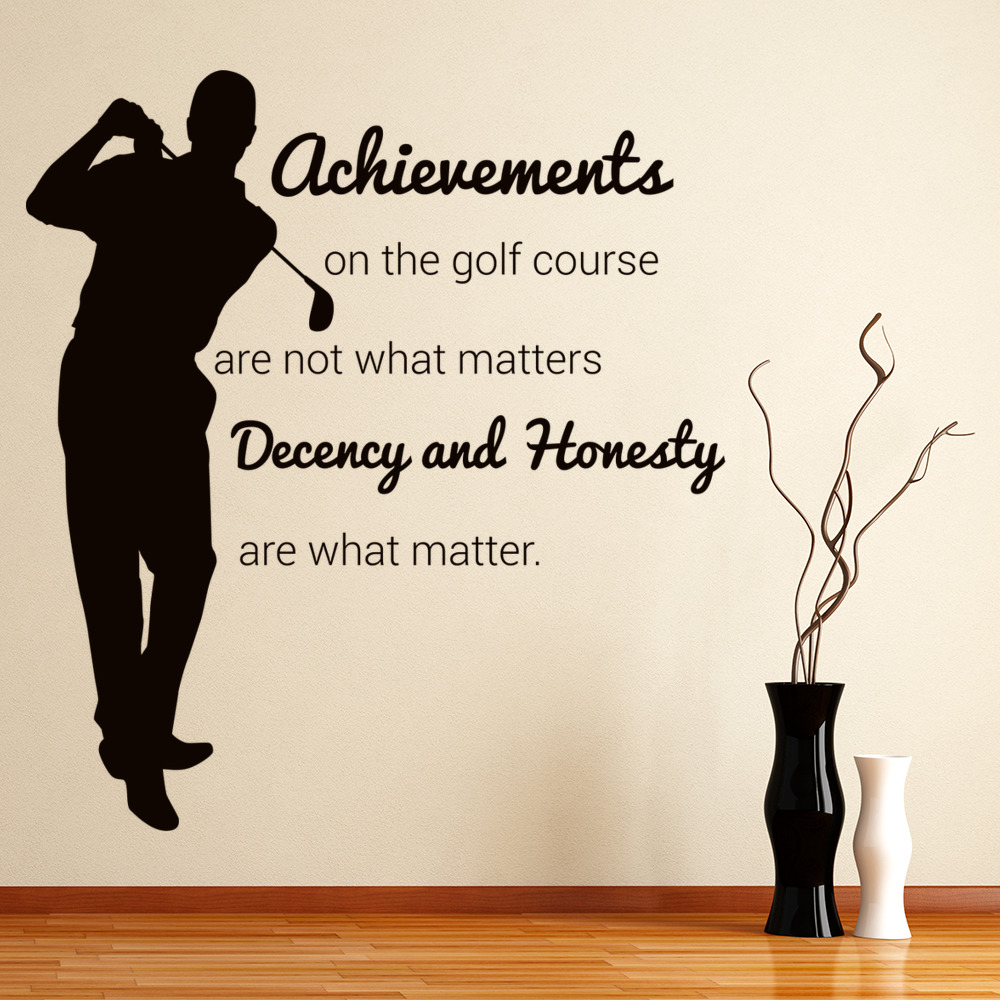 Achievements Golf Quote Wall Sticker