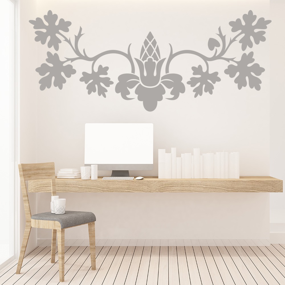 Acorn Tree Floral Headboard Wall Sticker