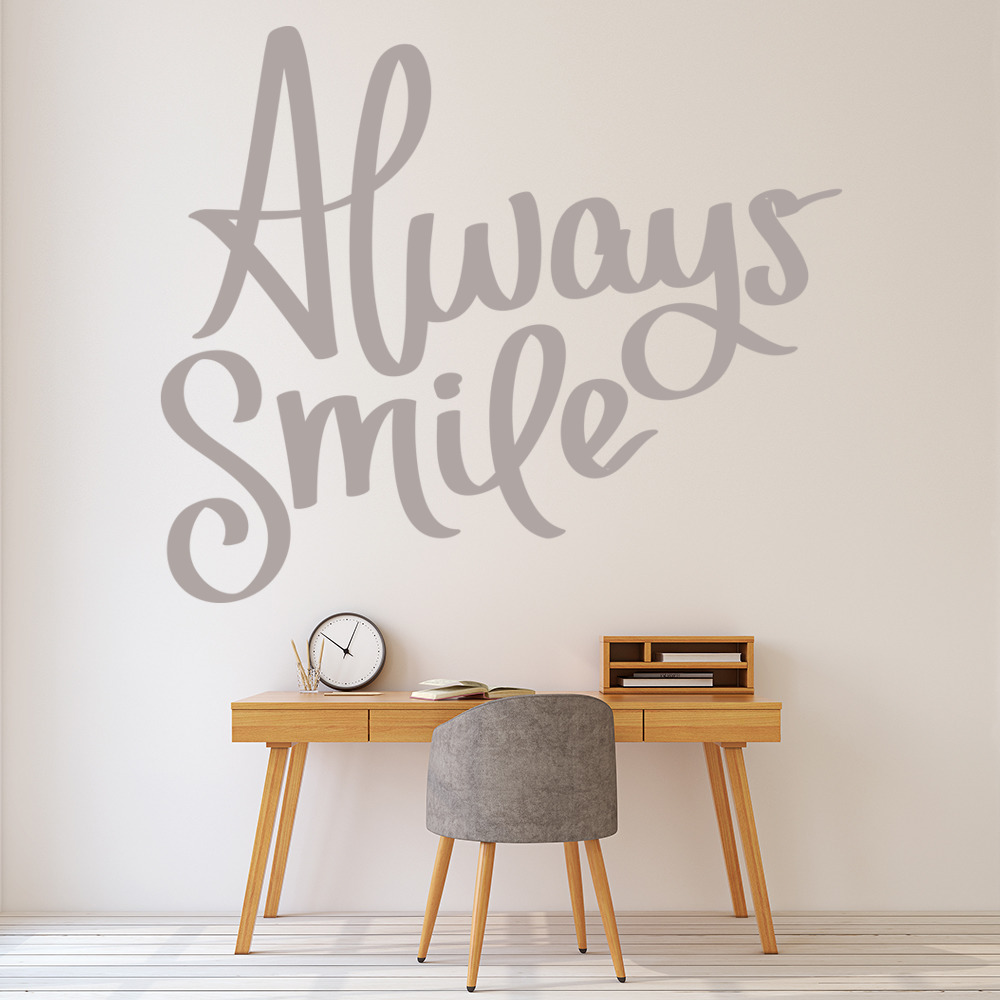Always Smile School Quote Wall Sticker