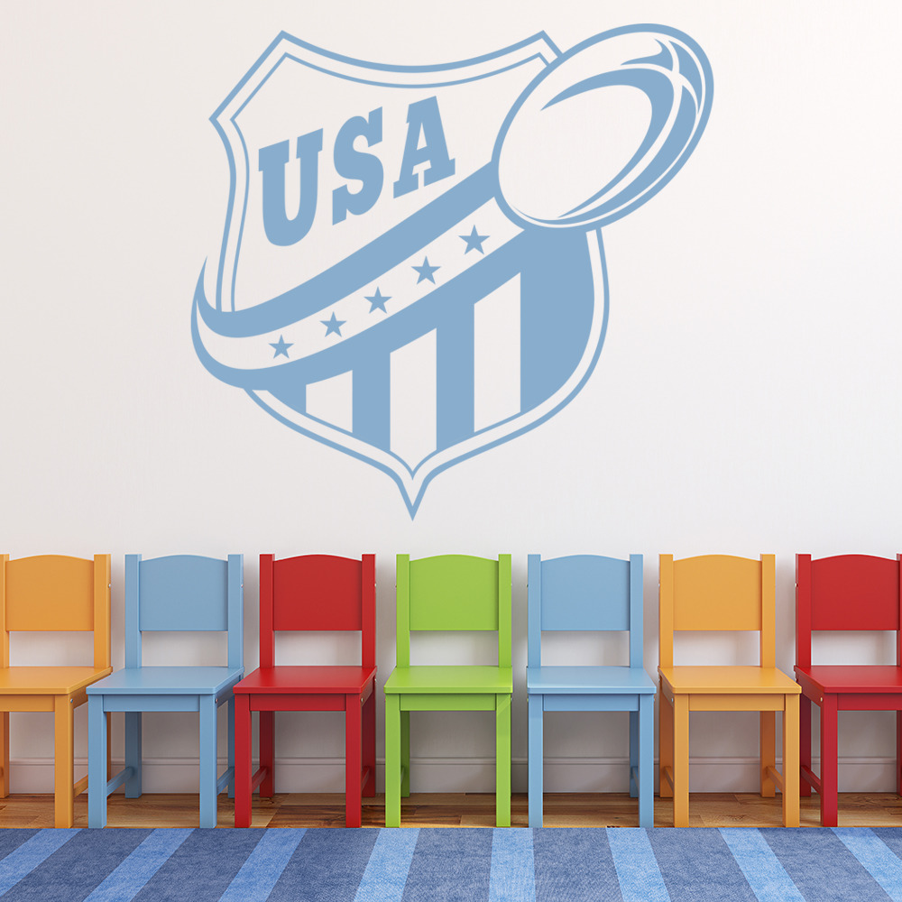 American Football Badge Sports Gym Wall Sticker