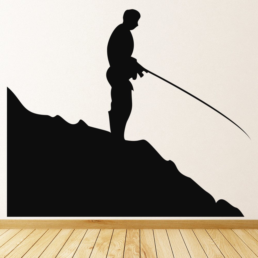 Angler Fisherman Fishing Wall Sticker