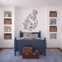 Anchor & Seaweed Nautical Outline At The Beach Wall Stickers Bathroom Art Decals