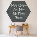 And Now My Watch Begins Jon Snow Game Of Thrones Wall Sticker