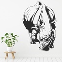 Angry Rhino African Animals Wall Sticker
