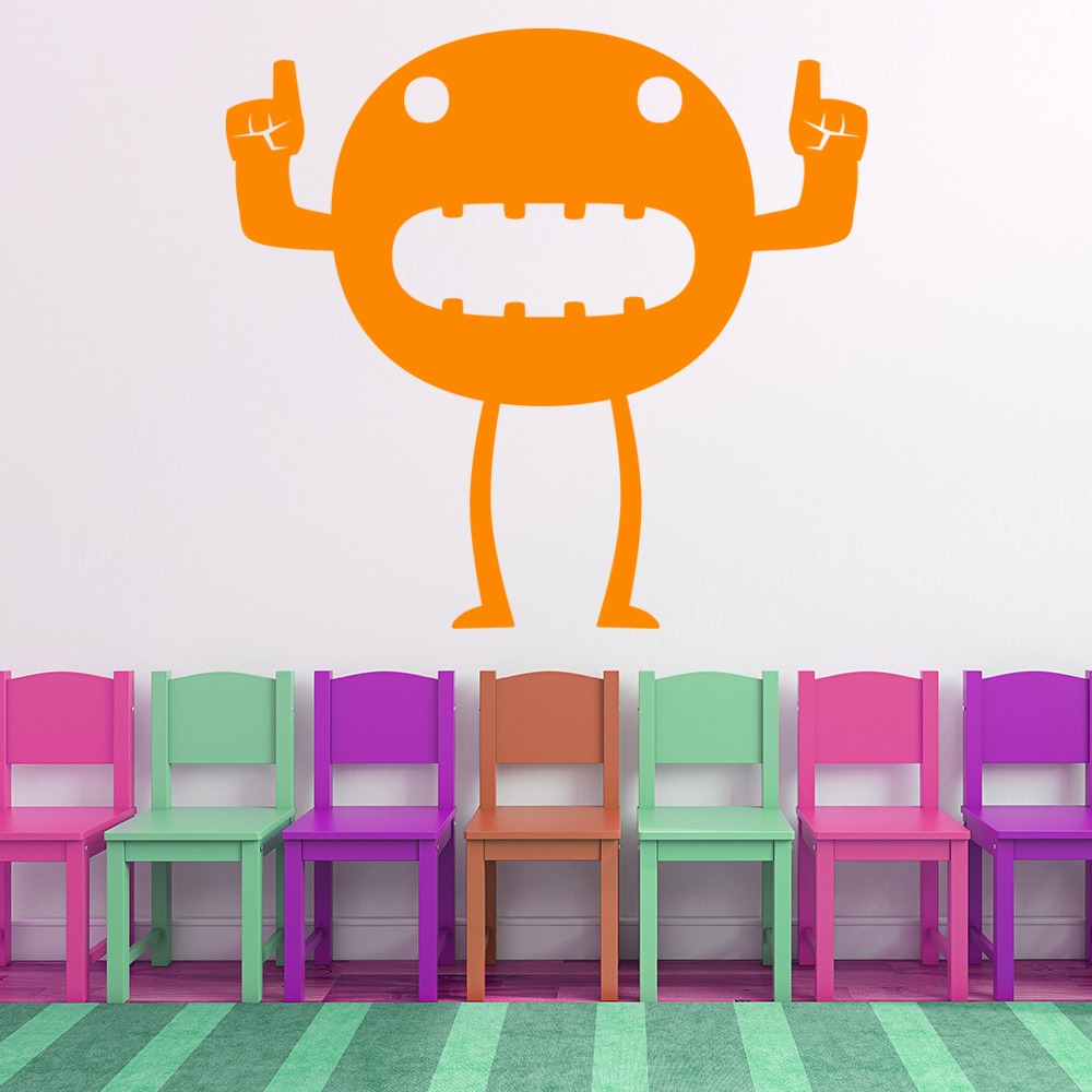 Angry Monster Scary Halloween Wall Sticker
