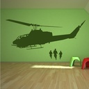 Army Helicopter Soldiers Wall Sticker