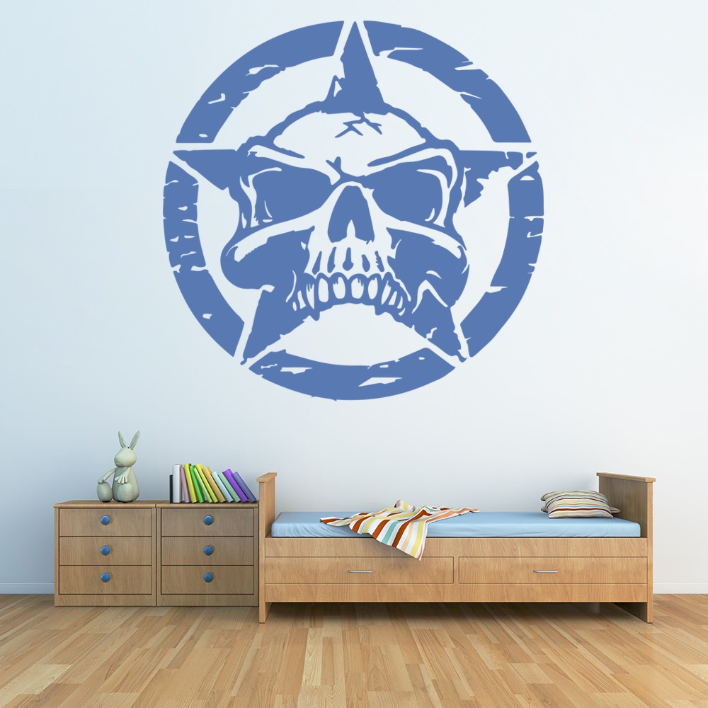 Army Skull Wall Sticker