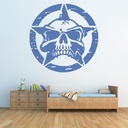 Army Skull Wall Sticker
