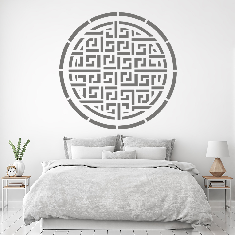 Aztec Circle Decorative Headboard Wall Sticker