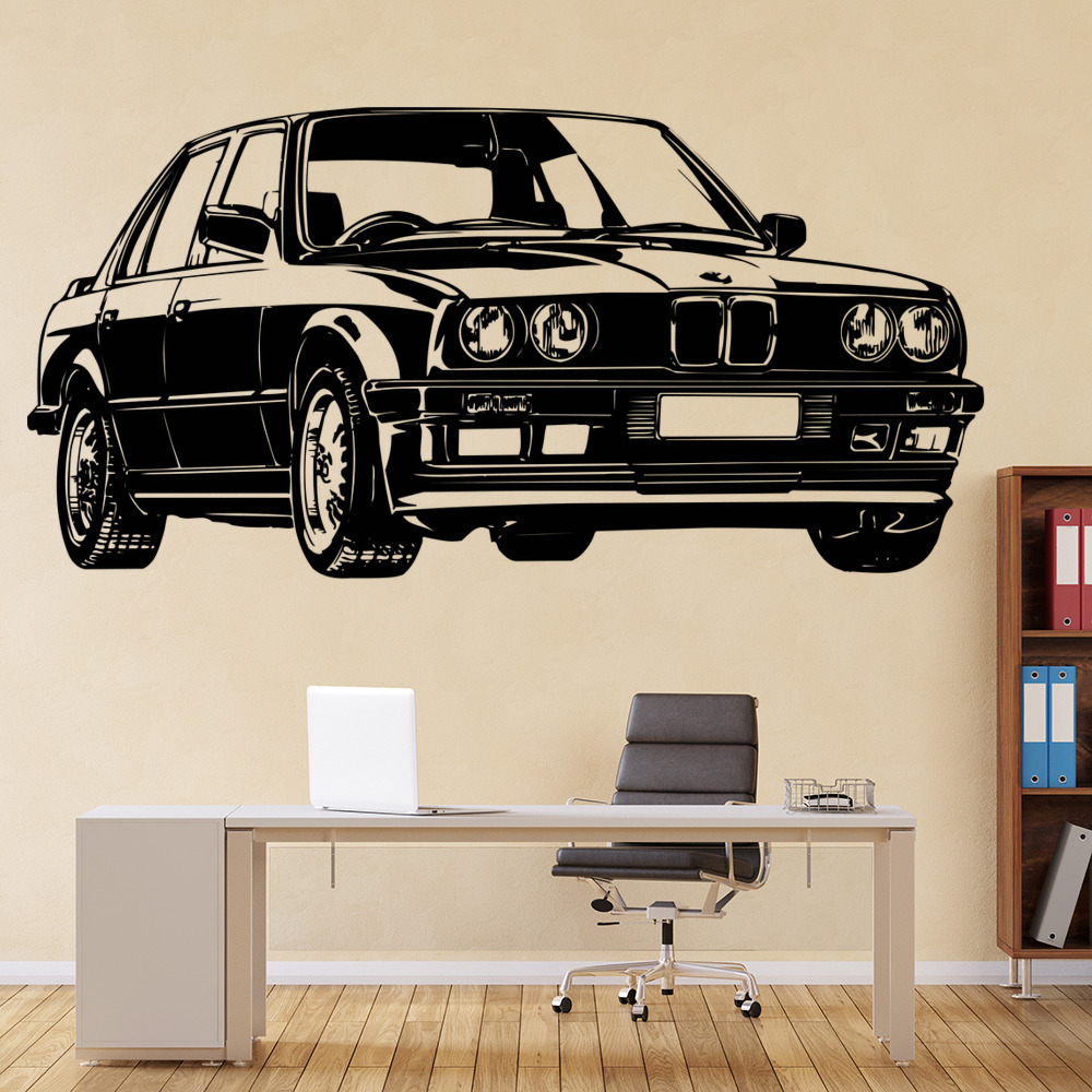 BMW Classic Car Vehicle Transport Wall Sticker