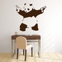 Banksy Panda With Guns Wall Sticker Banksy Wall Art