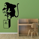 Banksy Dynamite Monkey Wall Sticker
