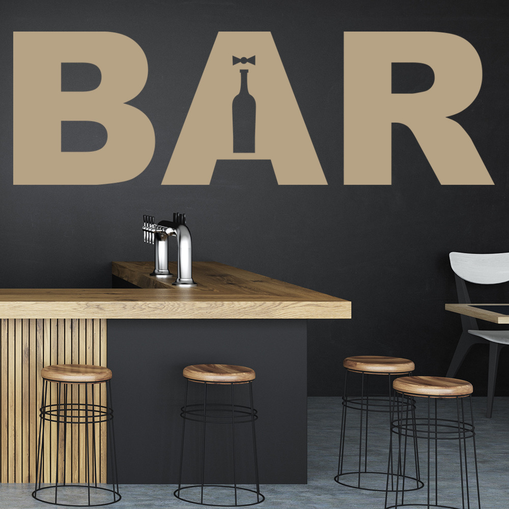 Bar Sign Kitchen Quote Wall Sticker