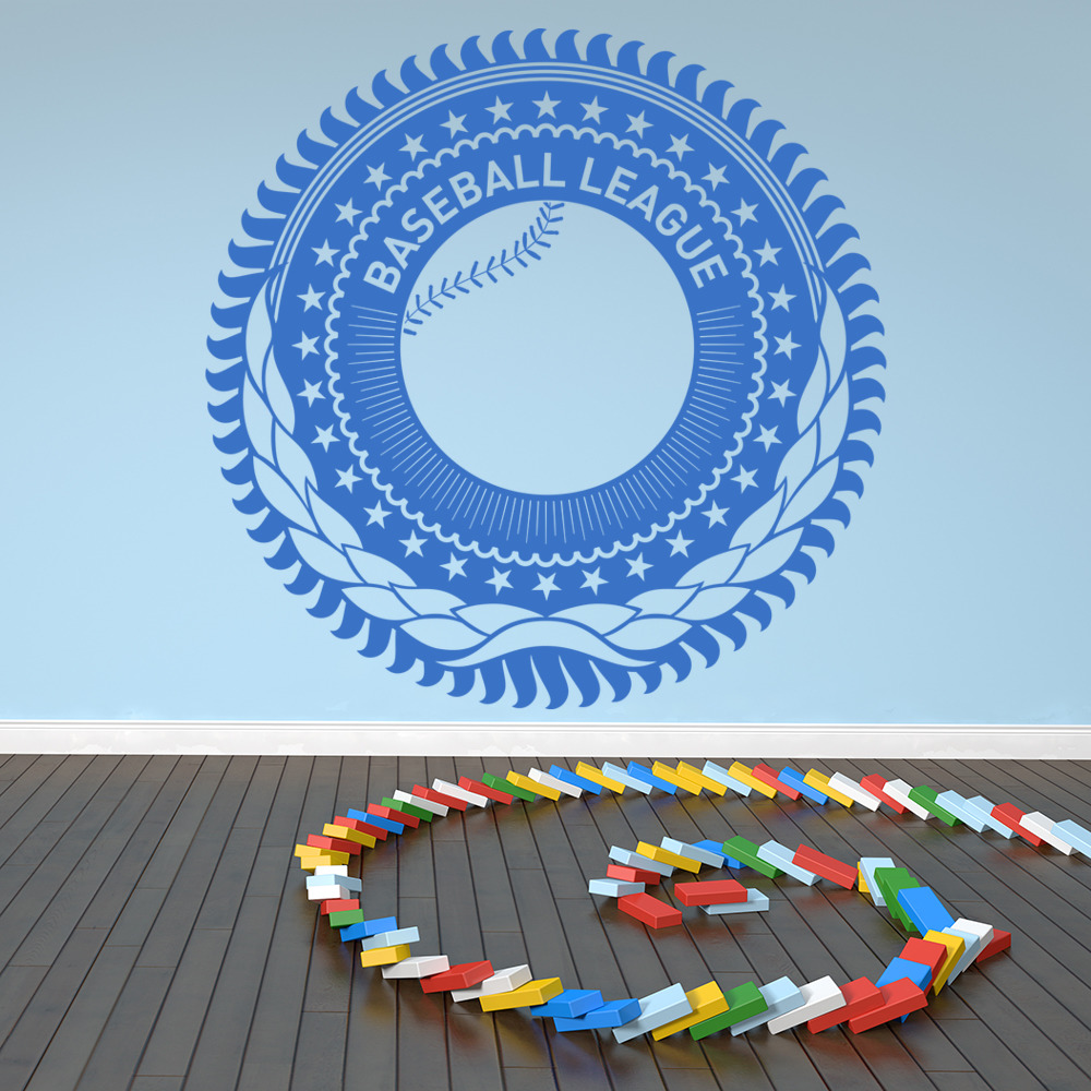 Baseball League Badge Sports Wall Sticker