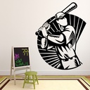 Baseball Player Sports Wall Sticker