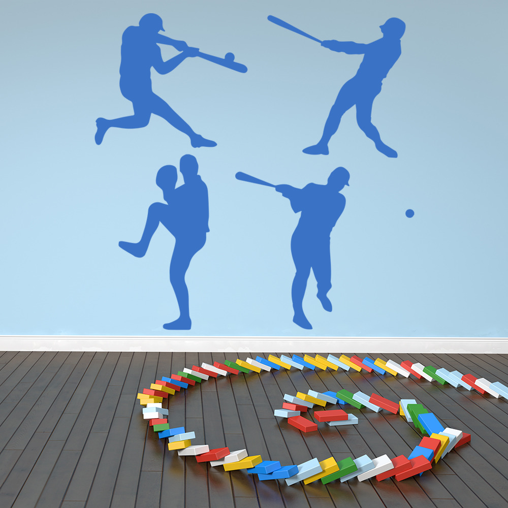 Baseball Set American Sport Wall Sticker Pack