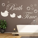 Bath Time Bathroom Quote Wall Sticker - Mod9