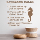 Bathroom Rules Bathroom Quote Wall Sticker - Mod2