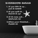 Bathroom Rules Bathroom Quote Wall Sticker - Mod4