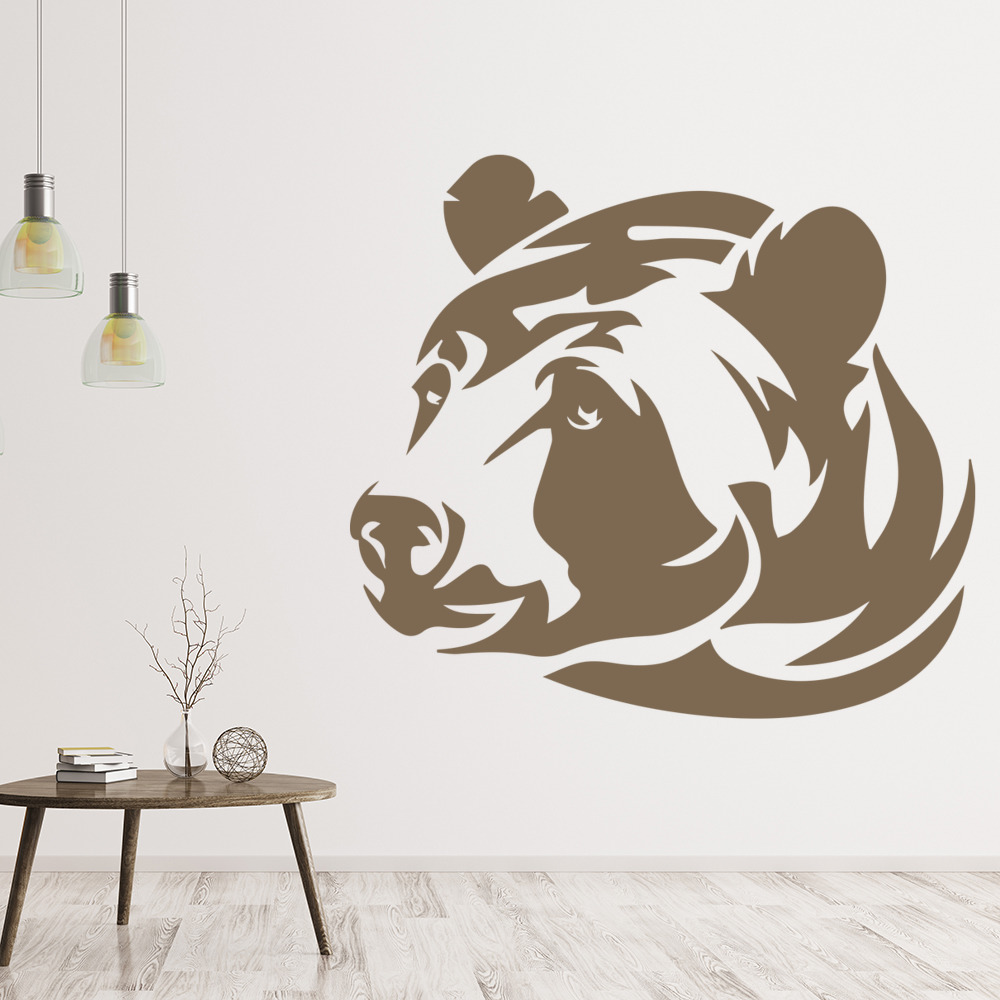 Bear Head Wild Animals Wall Sticker