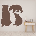 Bear Wild Animals Wall Sticker Set