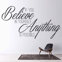 Believe In Yourself Inspirational Quote Wall Sticker - Mod1