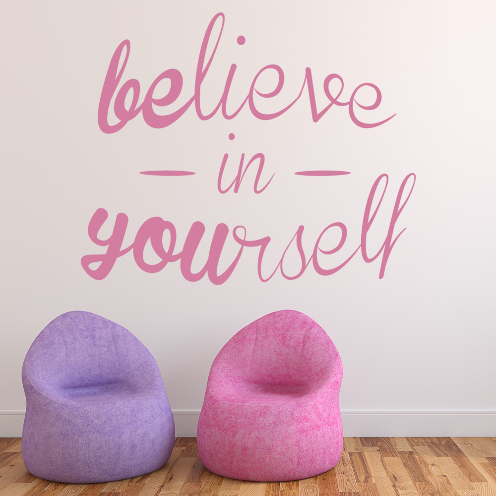 Believe In Yourself Inspirational Quote Wall Sticker - Mod9