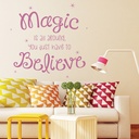 Believe Magic Childrens Quote Wall Sticker