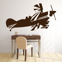 Biplane Aircraft Airplane Wall Sticker