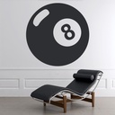 Black 8 Ball Pool Snooker Wall Sticker
