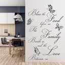 Bless The Food Religious Quote Wall Sticker - Mod7